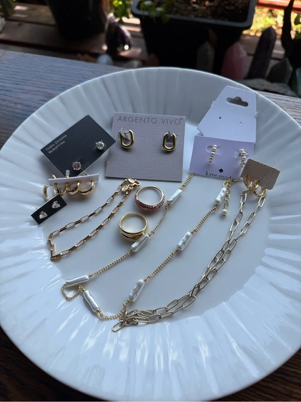 Gold Jewelry Lot with Sterling Silver and Kate Spade